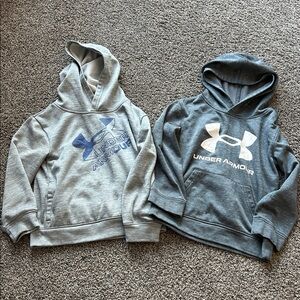 Under Armour Light Gray and Charcoal Hoodies